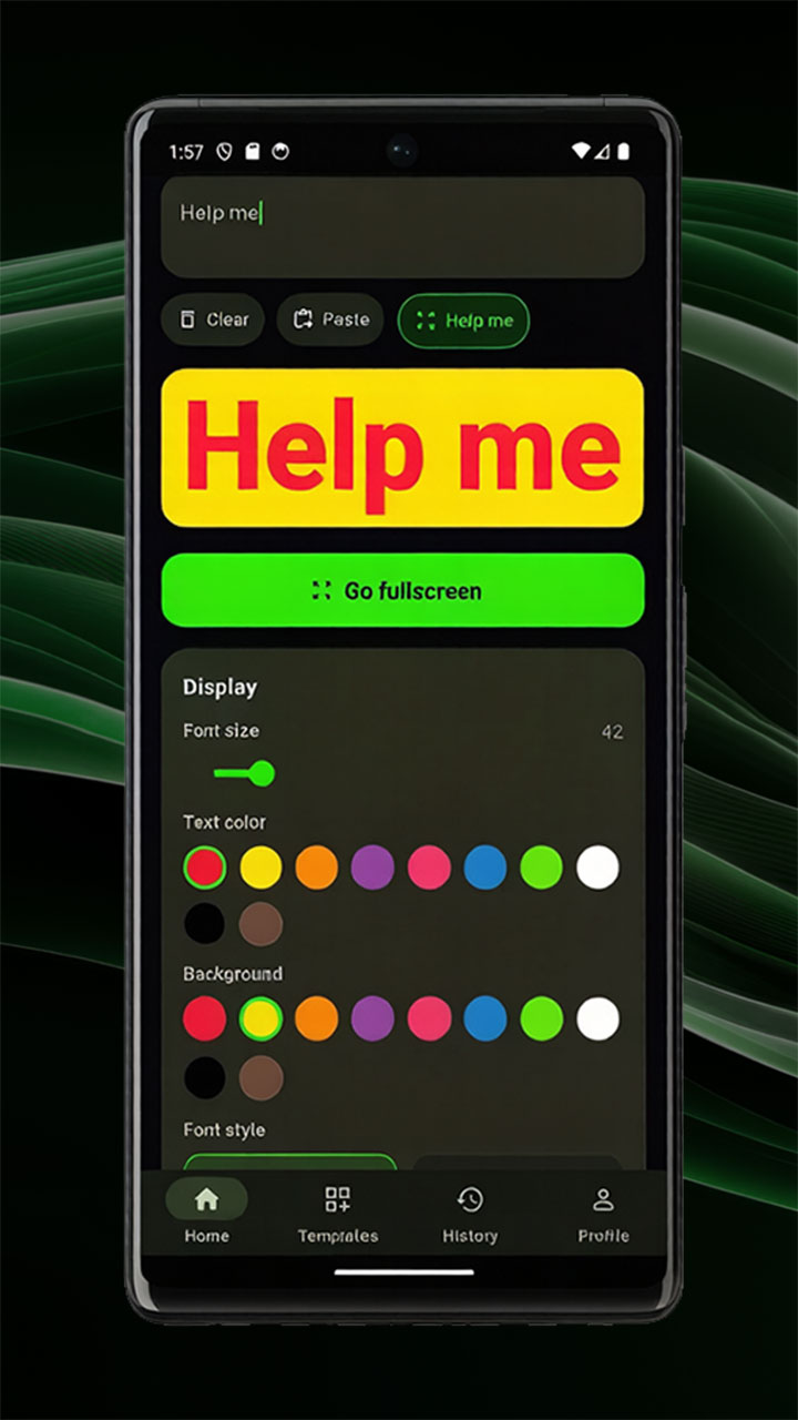 Textora app home screen