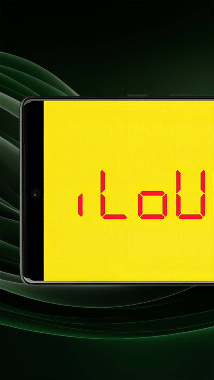 Textora fullscreen display left