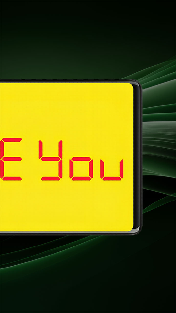 Textora fullscreen display right